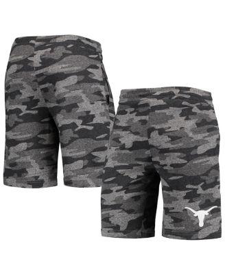 Men's Charcoal, Gray Texas Longhorns Camo Backup Terry Jam Lounge Shorts by CONCEPTS SPORT
