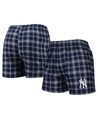 Men's Navy and Gray New York Yankees Ledger Flannel Boxers by CONCEPTS SPORT
