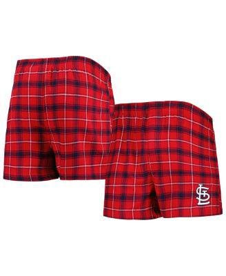 Men's Red, Navy St. Louis Cardinals Ledger Flannel Boxers by CONCEPTS SPORT