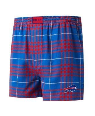 Men's Royal, Red Buffalo Bills Concord Flannel Boxers by CONCEPTS SPORT