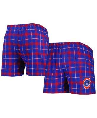 Men's Royal, Red Chicago Cubs Ledger Flannel Boxers by CONCEPTS SPORT
