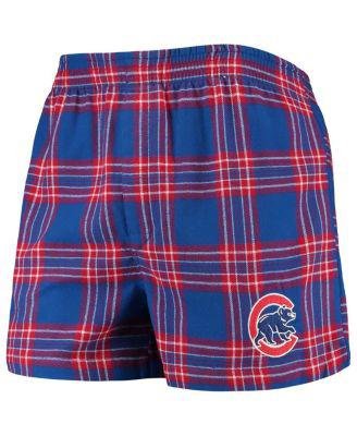 Men's Royal and Red Chicago Cubs Takeaway Flannel Boxers by CONCEPTS SPORT