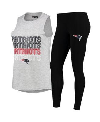 Women's Heathered Gray, Black New England Patriots Profound Tank Top and Leggings Sleep Set by CONCEPTS SPORT