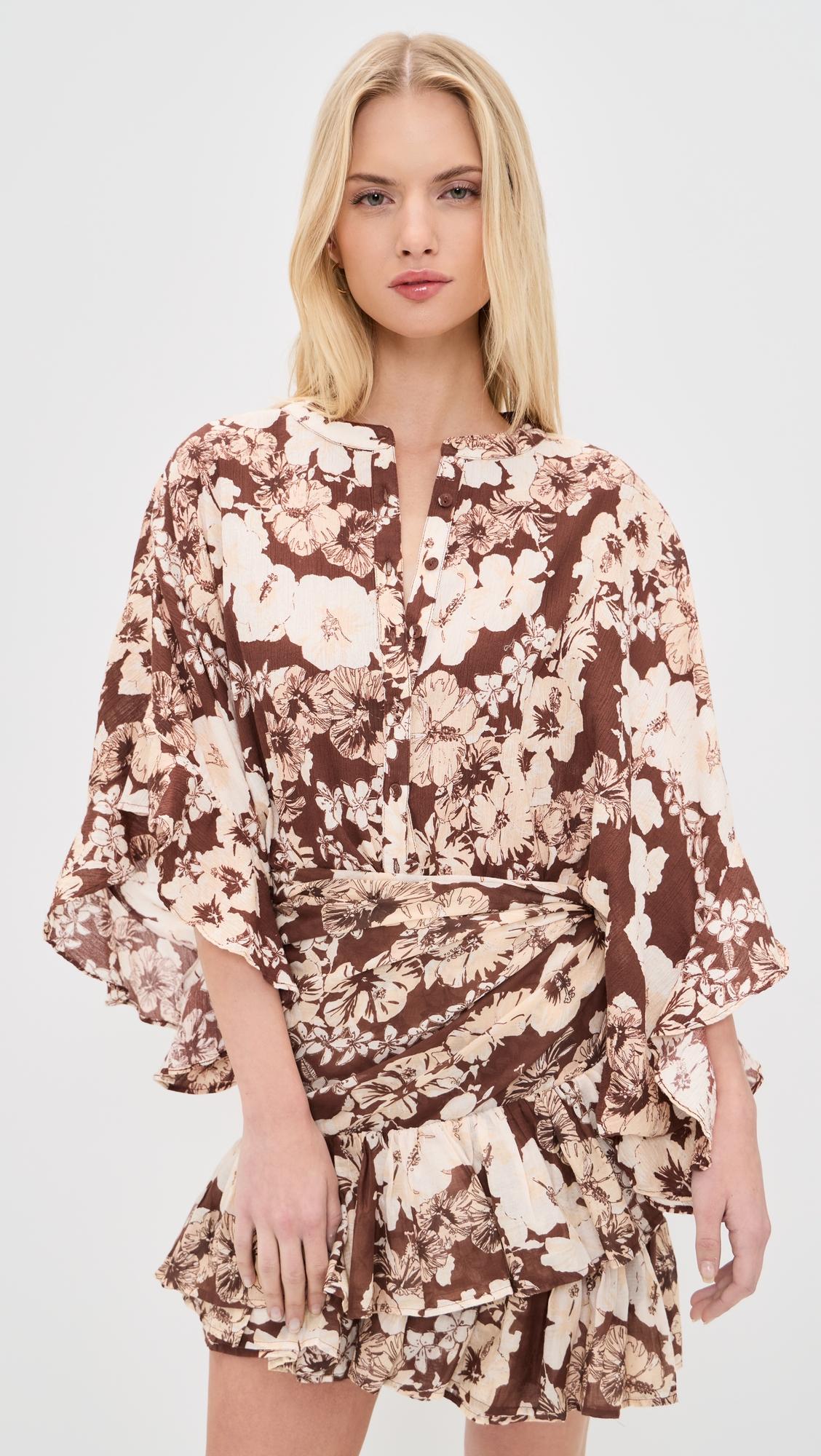 Button Front Scarf Top by CONIGLIO PALM BEACH