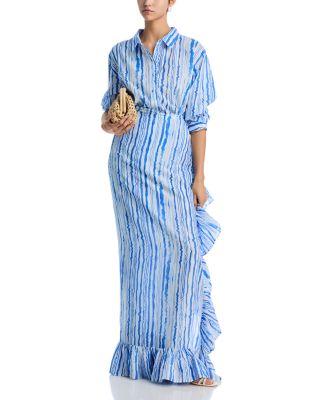 Classic Button Down Shirt & Ruffle Power Pareo™ by CONIGLIO PALM BEACH