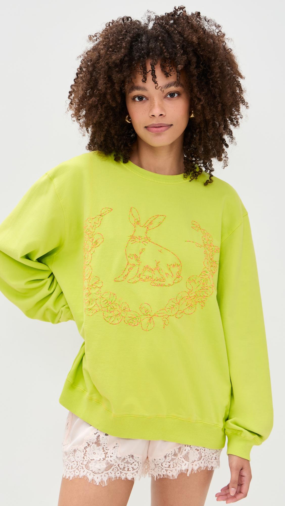 Embroidered Bunny Pullover by CONIGLIO PALM BEACH