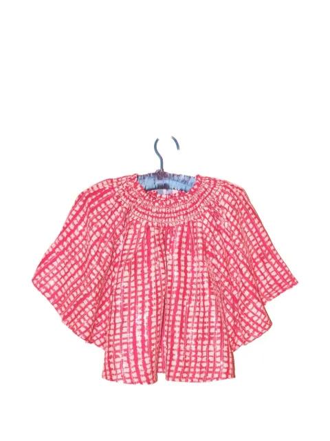 Flager sequin-embellished cropped silk blouse by CONIGLIO PALM BEACH