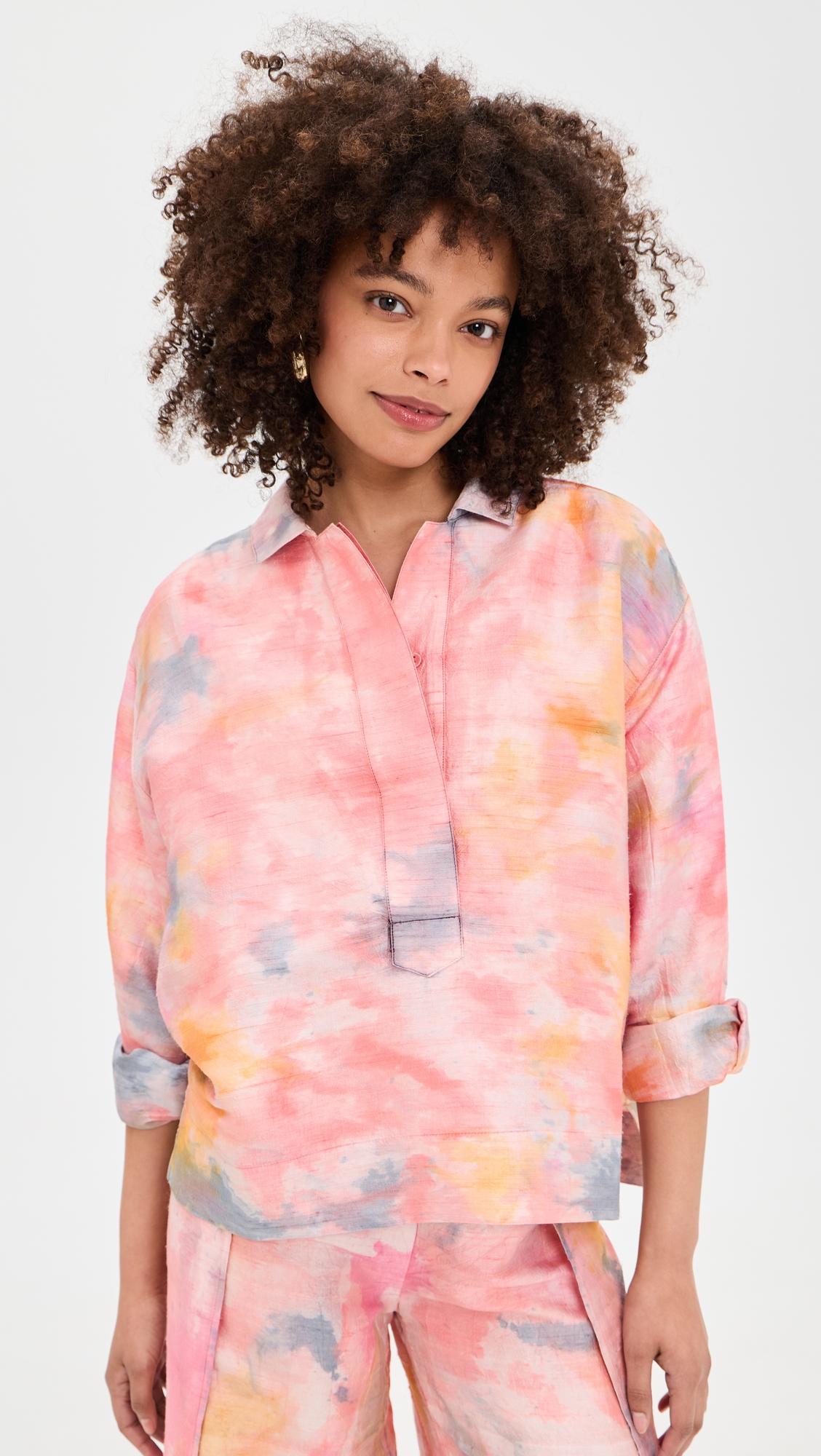 Mirasol Silk Dupioni Blouse by CONIGLIO PALM BEACH