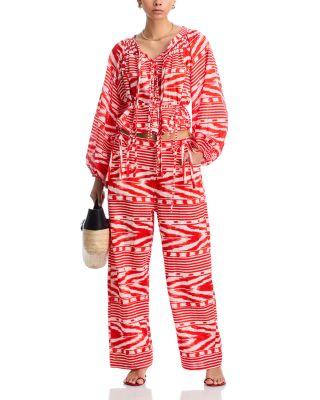 Oleander Blouse & Move And Groove Printed Pants by CONIGLIO PALM BEACH