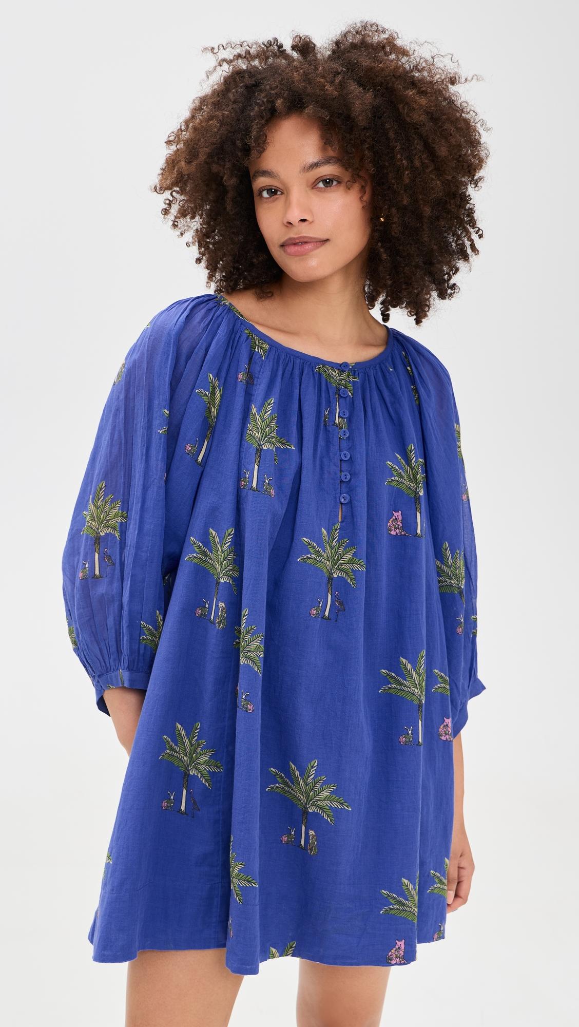 Shirred Half Placket Mini Dress by CONIGLIO PALM BEACH