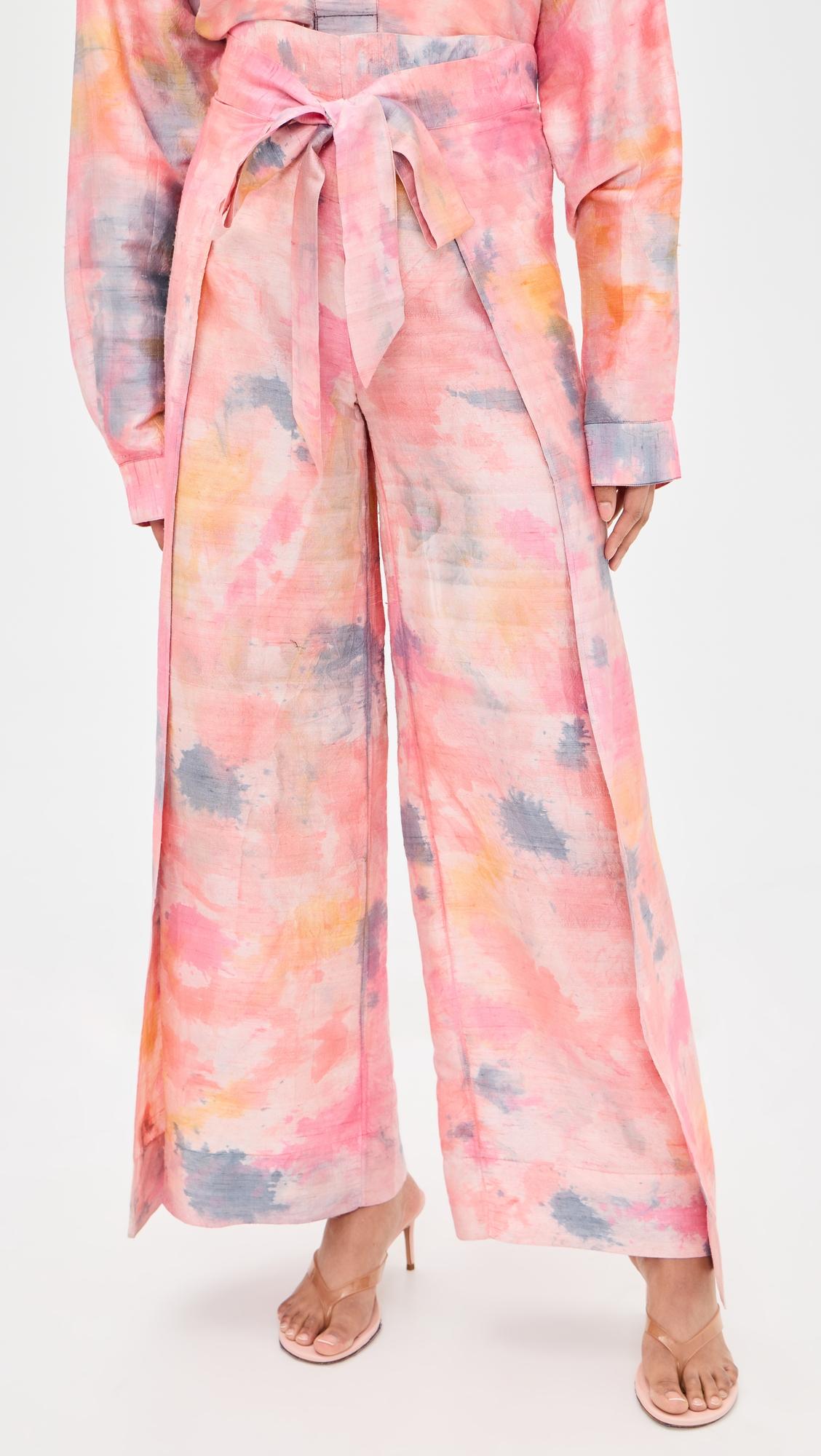 Two Panel Wrap Silk Pants by CONIGLIO PALM BEACH