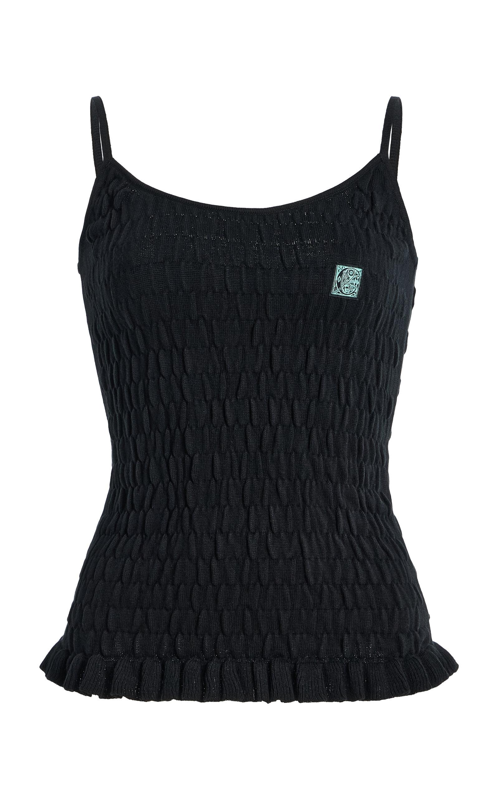 Conner Ives Exclusive Shirred Knit Cotton-Cashmere Cami Top - Moda Operandi by CONNER IVES