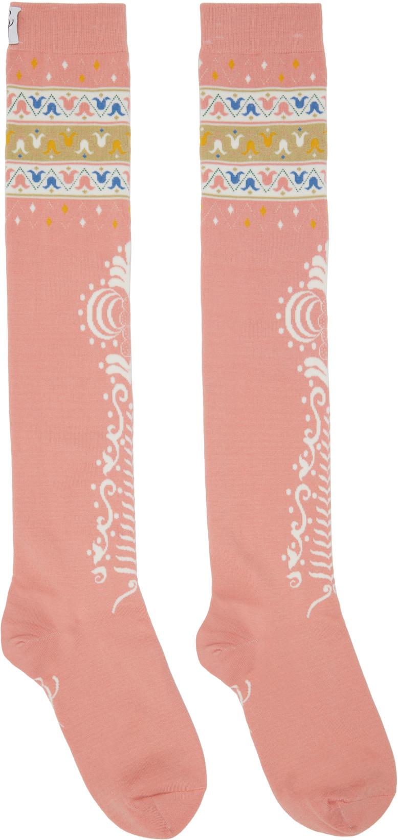 Pink Knee High Socks by CONNER IVES