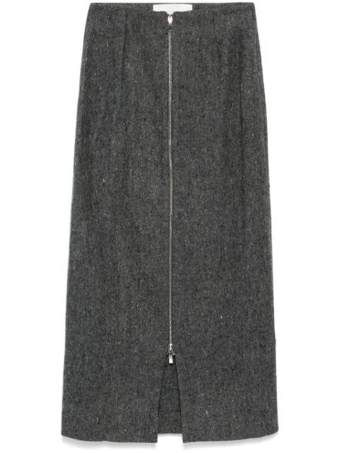 reconstituted military blanket skirt by CONNER IVES