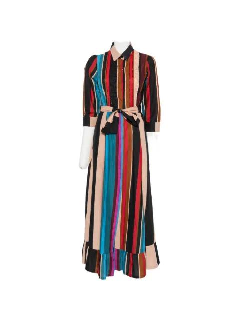 sequin-embellished striped-pattern maxi dress by CONNOR&BLAKE
