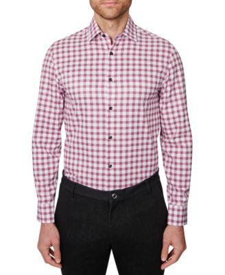 Con.Struct Men's Slim-Fit Performance Stretch Cooling Comfort Check-Print Dress Shirt by CONSTRUCT