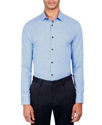 Men's Slim-Fit Check Performance Dress Shirt by CONSTRUCT