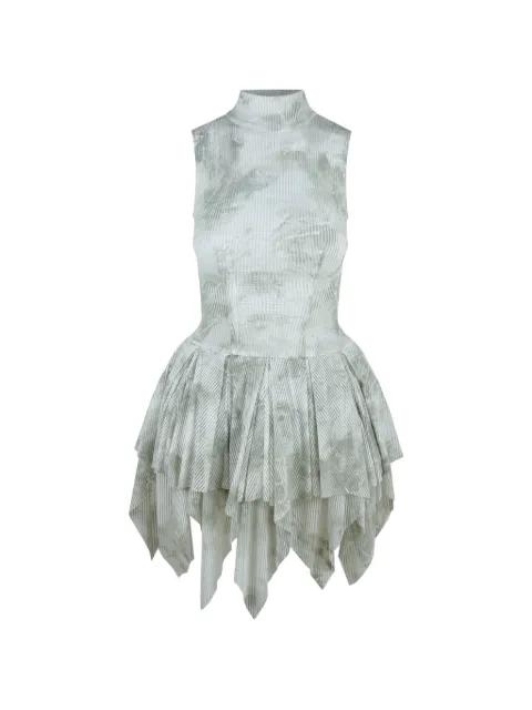 Bella hand-painted handkerchief-hem dress by CONTESSA MILLS