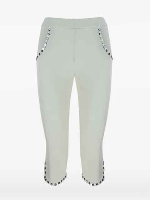 Benjamin button-embellished cropped trousers by CONTESSA MILLS