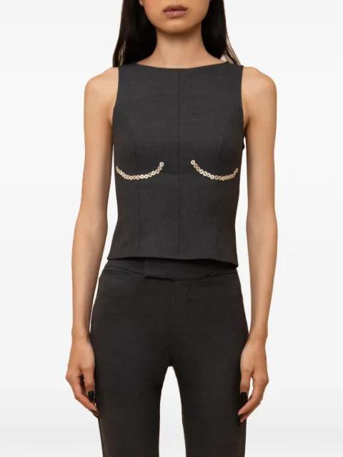 Cora button-embellished top by CONTESSA MILLS