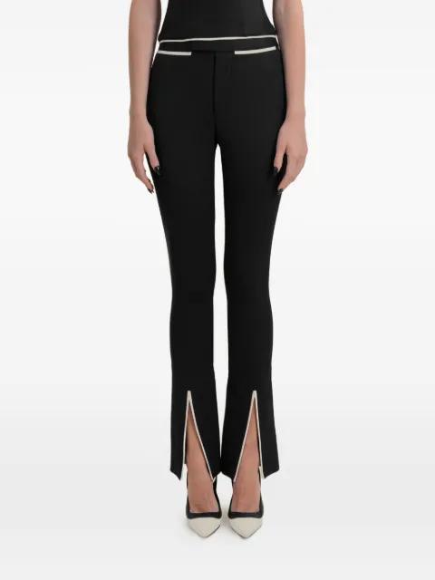 Helix contrast-trim trousers by CONTESSA MILLS