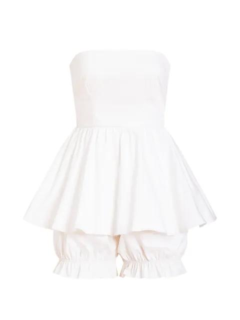 Lulu peplum-hem romper by CONTESSA MILLS