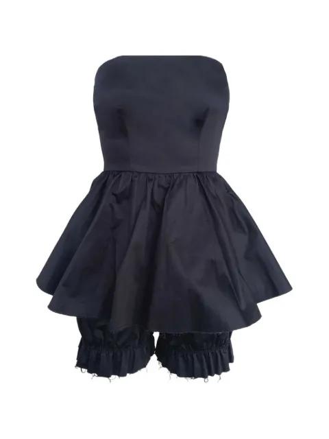 Lulu peplum-waist romper by CONTESSA MILLS