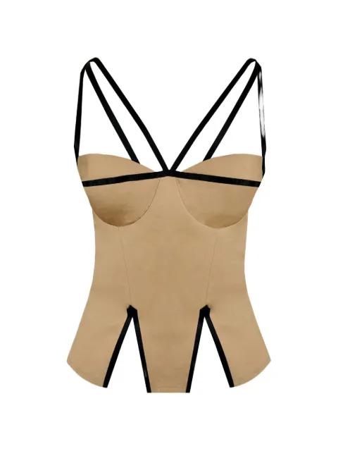 Madeleine contrast-trim top by CONTESSA MILLS