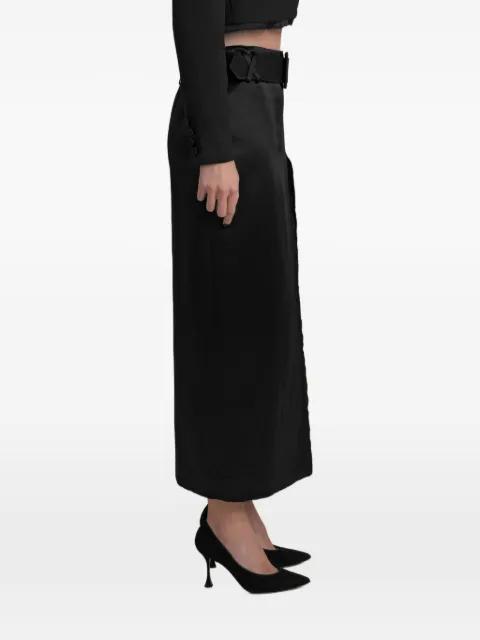 Morgaine belted side-slit skirt by CONTESSA MILLS