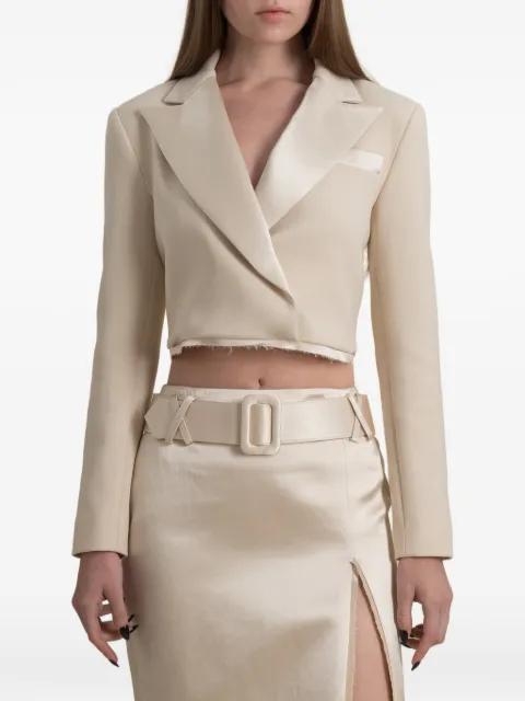 Morgaine cropped raw-edge blazer by CONTESSA MILLS