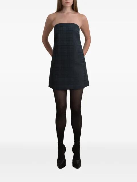 Sophia plaid strapless dress by CONTESSA MILLS