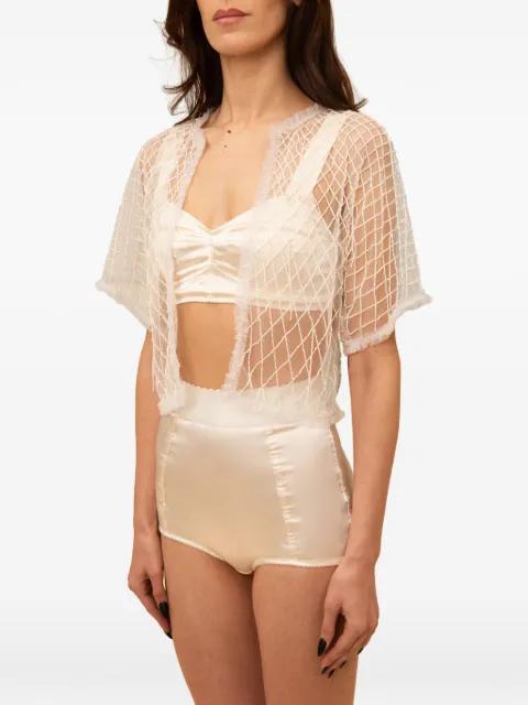 Wraith beaded tulle top by CONTESSA MILLS