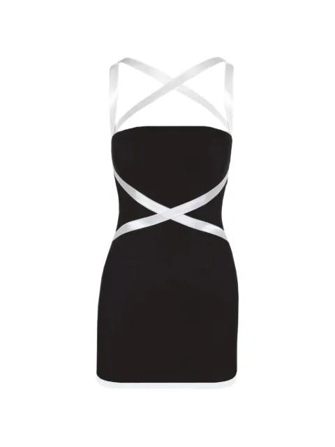 criss-cross strap mini dress by CONTESSA MILLS