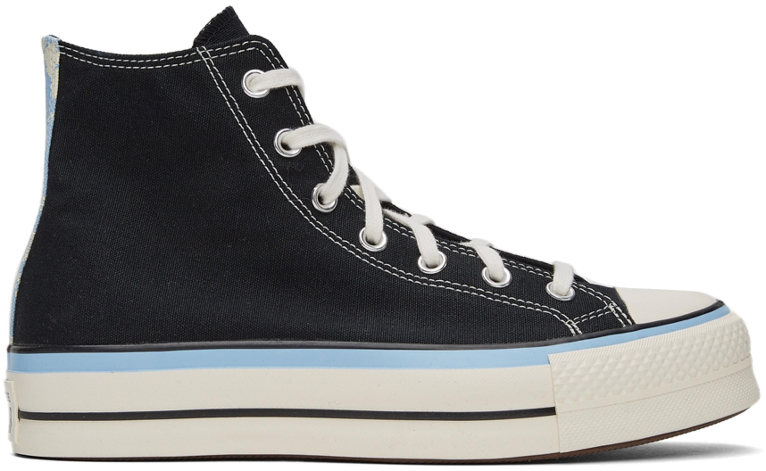Black & Blue Chuck Taylor All Star Lift Hi Sneakers by CONVERSE
