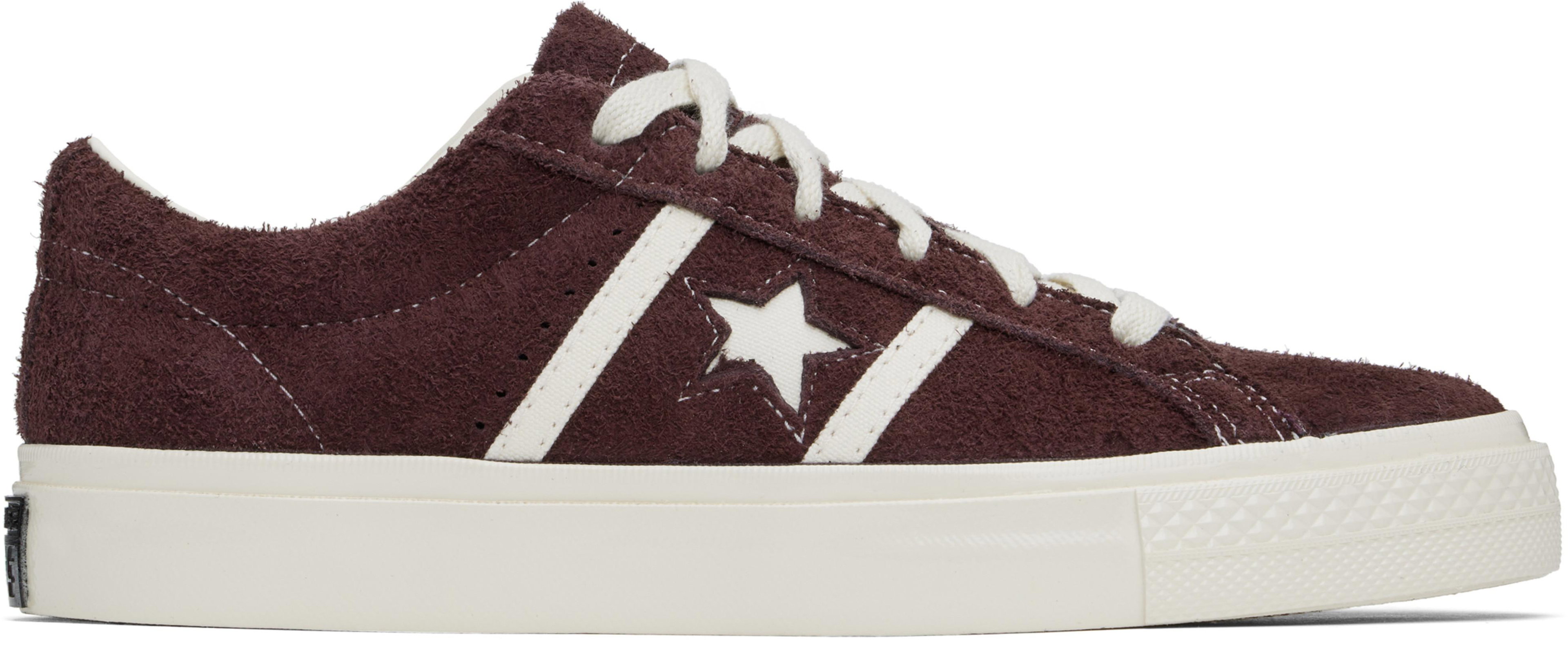 Burgundy CONS One Star Academy Pro Suede Sneakers by CONVERSE
