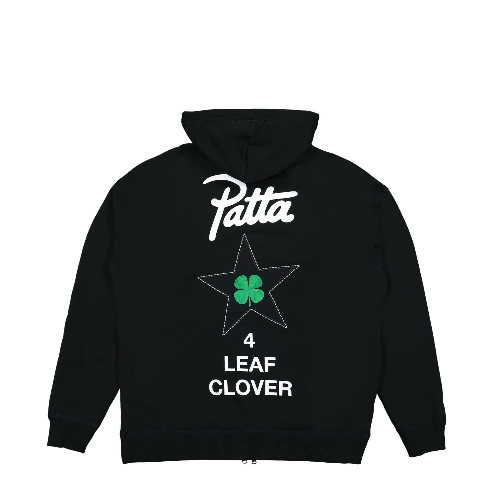 CONVERSE - Patta Four-Leaf Clover Utility Fleece Hoodie - (Black) by CONVERSE