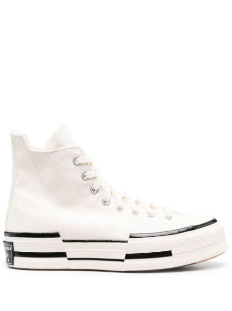 Chuck 70 Plus Egret high-top sneakers by CONVERSE
