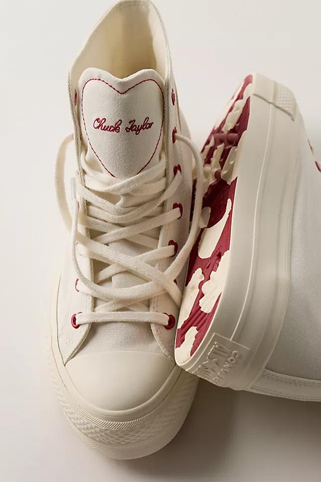 Chuck Taylor All Star Hearts Lift Platform Sneakers by CONVERSE