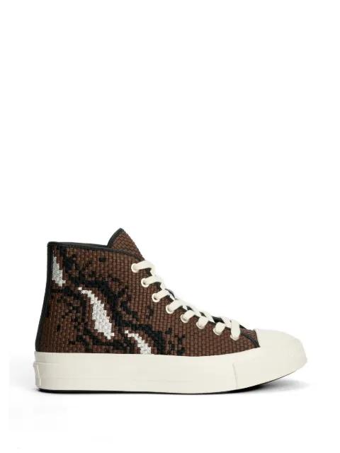 Chuck Taylor All Star woven leather sneakers by CONVERSE