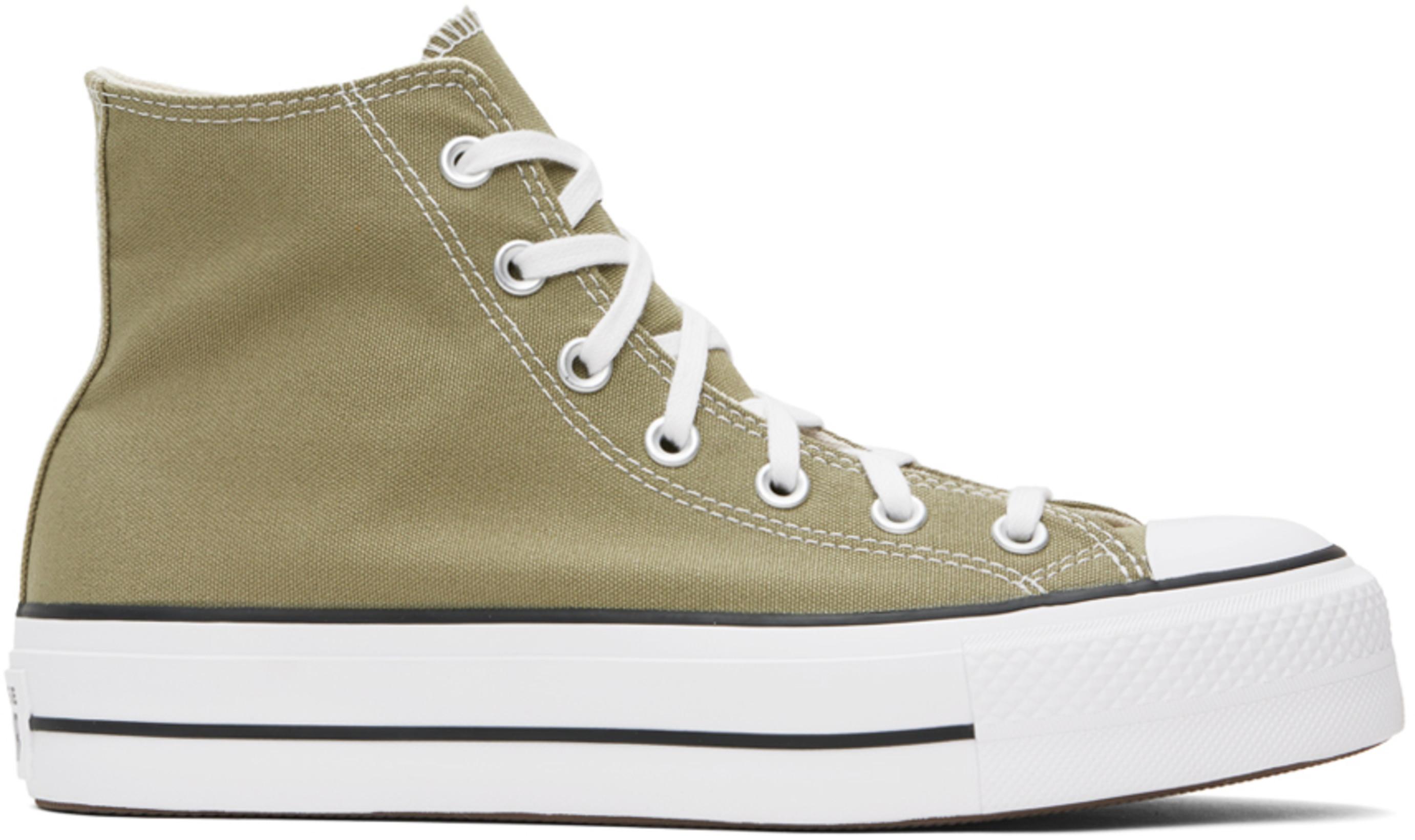 Khaki Chuck Taylor All Star Lift Platform Sneakers by CONVERSE