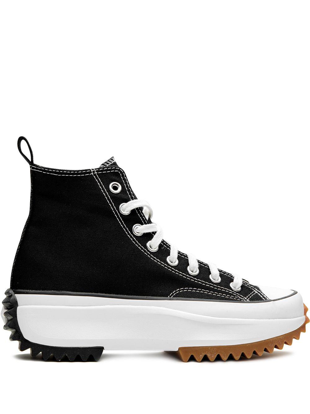 Run Star Hike Hi "Black/White" sneakers by CONVERSE