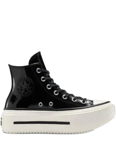 leather platform sneakers by CONVERSE