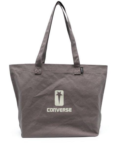 logo-print canvas tote bag by CONVERSE