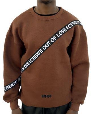 Men's Premium Boxy-Fit Taped Fleece Sweatshirt by COOL CREATIVE