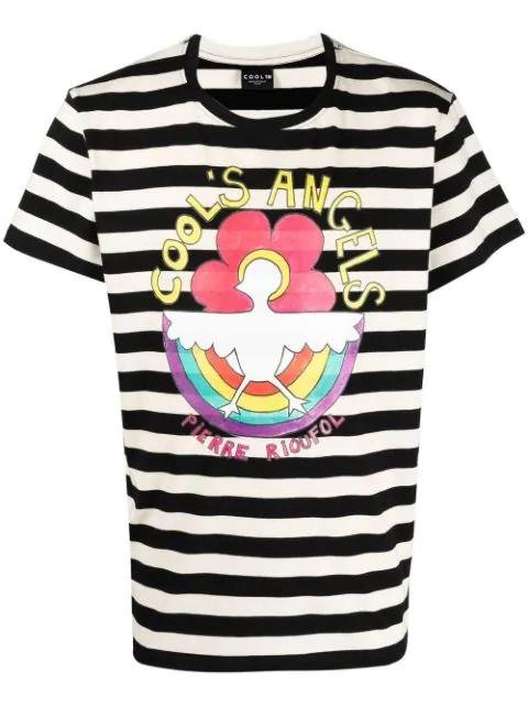 striped short-sleeve T-shirt by COOL T.M