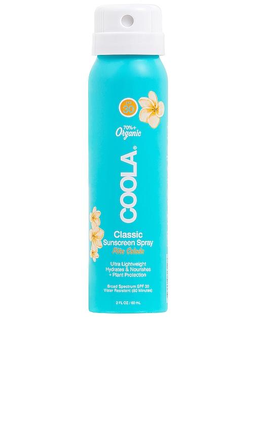 COOLA Travel Classic Body Organic Sunscreen Spray SPF 30 in Pina Colada by COOLA
