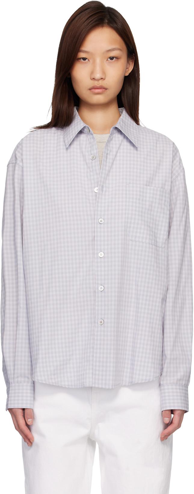 Blue Micro Ombre Check Shirt by COOR
