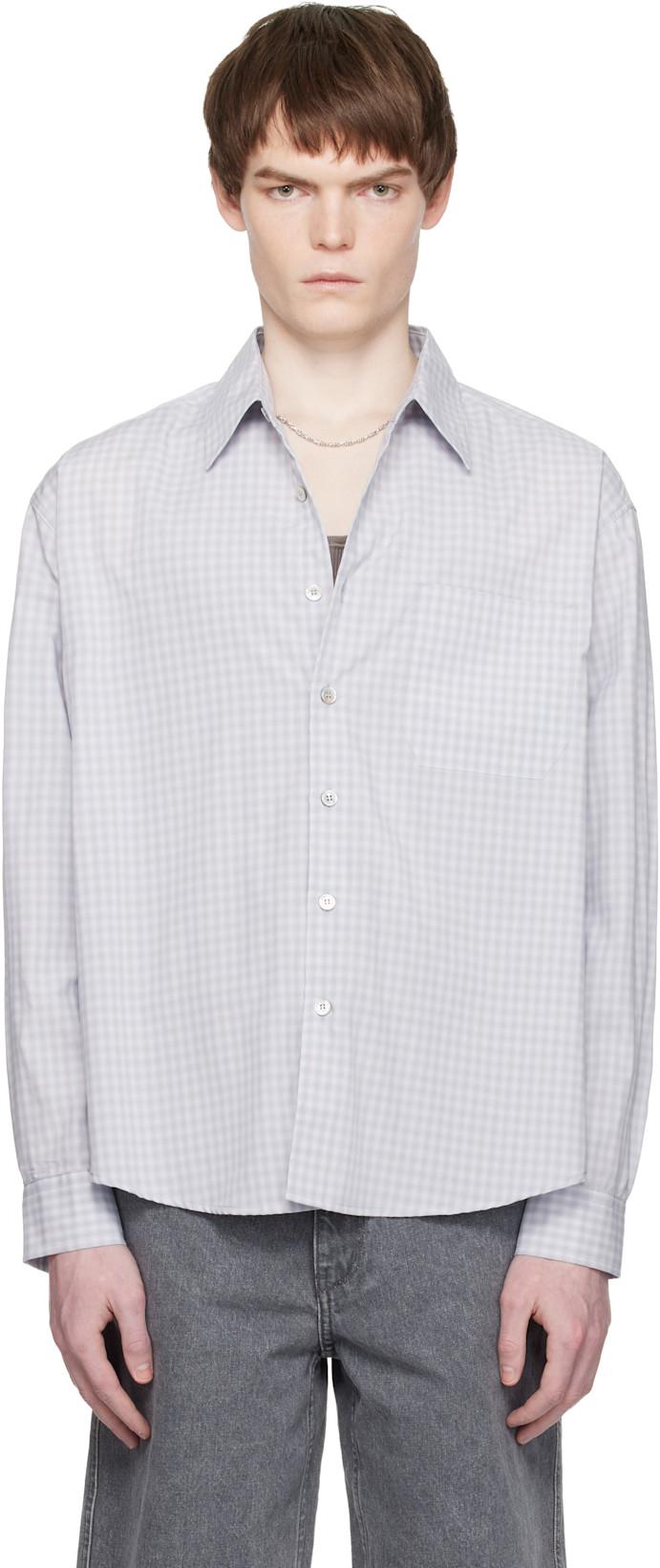 Blue Micro Ombre Check Shirt by COOR