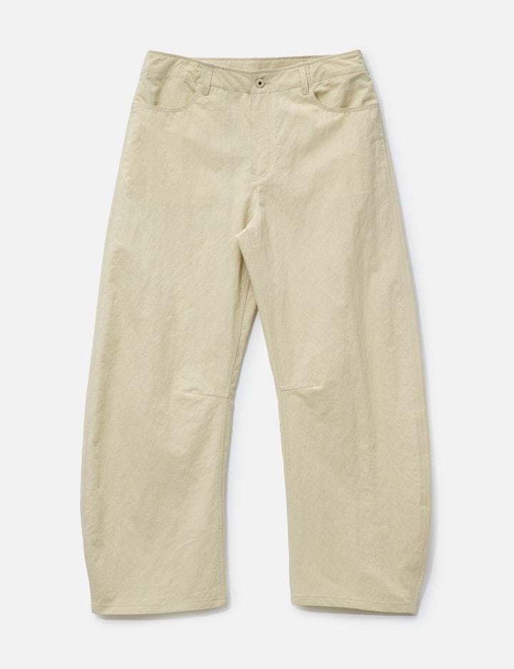 Deep Curved Cotton Blend Pants by COOR
