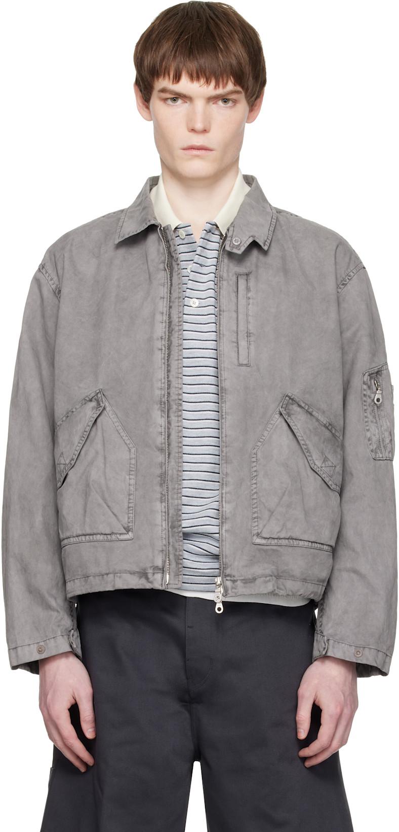 Gray Organic Cotton Washed MK-3 Jacket by COOR
